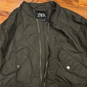 ZARA Olive Bomber Jacket